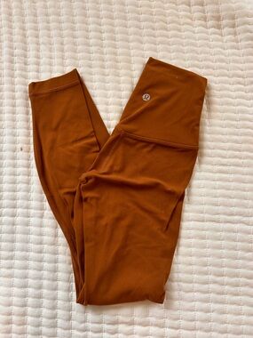 lululemon Burnt Orange Align Leggings 0/25”